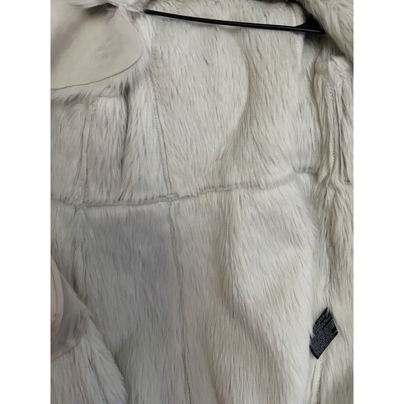 Vtg Mix It Woman’s Large Mid Length Ivory faux suede penny lane coat Peasant Y2k - Picture 7 of 8